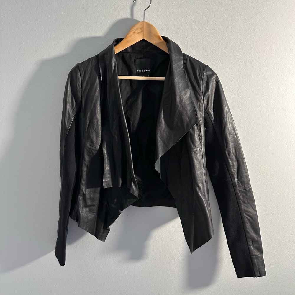 Trouvé Real Leather Drape Jacket Women's XS